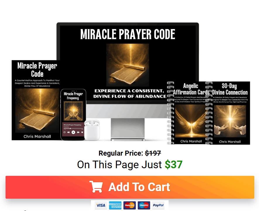 Miracle Prayer Code Order page